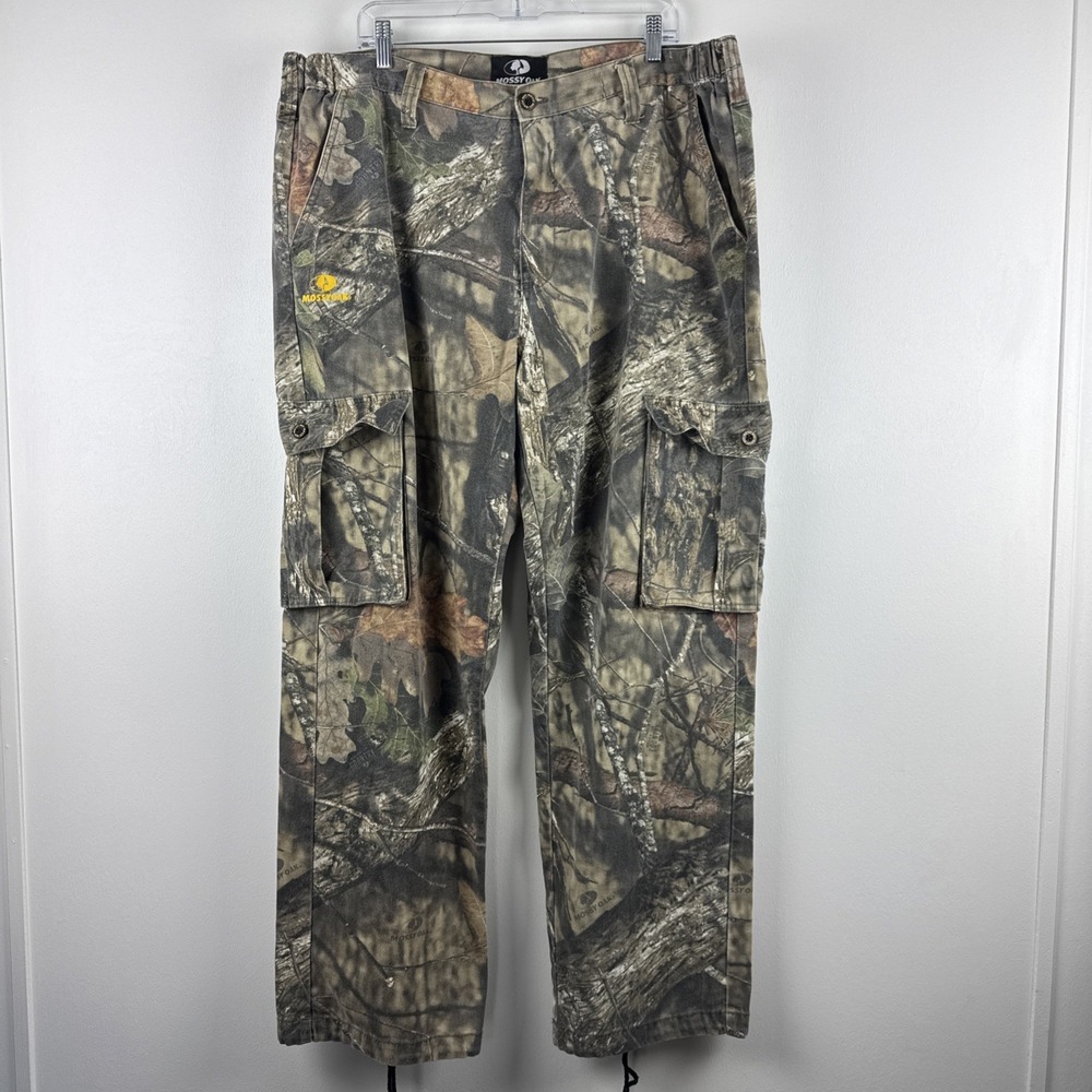 Vintage Mossy Oak‎ Camo Cargo Pants Men's XL (40-42) Green Camouflage Jogger Y2K